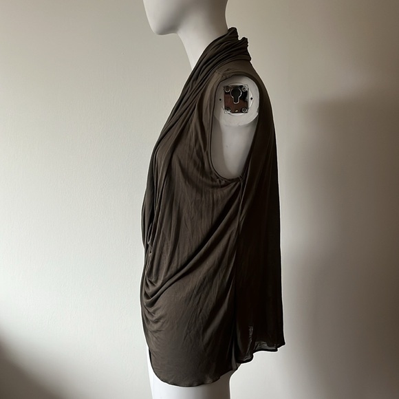 Anthropologie Bordeaux Elegant Olive Drape Top Size XS TP New With Tag - Picture 3 of 8